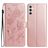 Mobigear Flowers Samsung Galaxy A17 Etui z klapką typu portfel - Różowe złoto