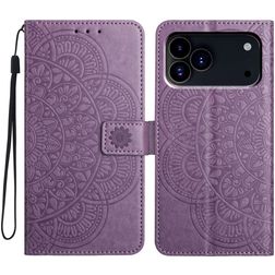 Mobigear Mandala iPhone 18 Pro Max Capa livro Carteira - Roxo