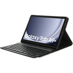 Mobiparts Bluetooth Keyboard Samsung Galaxy Tab A9 Plus (2023) QWERTY Keyboard Wallet case - Black