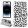 Mobigear Leopard iPhone 14 Pro Max Capa livro Carteira - Branco