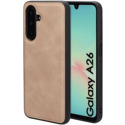 Mobiparts Classic Samsung Galaxy A26 MagSafe TPU / Cuero sintético Carcasa - Moonstone Beige