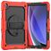 Mobigear SureGrip Xtreme Samsung Galaxy Tab A9 Plus (2023) Funda Plástico rígido / Silicona Carcasa + Correa bandolera + Soporte - Rojo