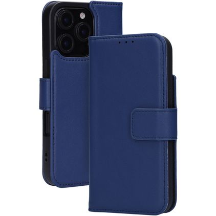 Mobiparts Wallet iPhone 16 Pro MagSafe Skóra naturalna Etui z klapką typu portfel - Niebieski