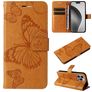 Mobigear Butterfly iPhone 16 Pro Max Cover a libro portafoglio - Cognac