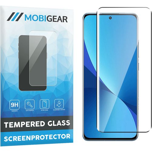 Mobigear Premium Xiaomi 12X Panssarilasi Näytönsuoja - Suojakuoren kanssa yhteensopiva - Musta