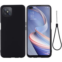 Mobigear Rubber Touch OPPO Reno 4 Z 5G Silikone Bagsidecover - Sort