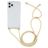 Mobigear Lanyard iPhone 12 Pro Max Fleksibel TPU Cover med snor - Gennemsigtig / Gul