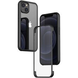 Valenta Full Cover iPhone 15 Cristal templado Carcasa Antigolpes - Transparente / Negro