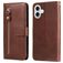 Mobigear Zipper iPhone 17 Funda tipo libro Cartera - Marrón