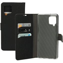Mobiparts Saffiano Wallet Samsung Galaxy A42 Funda tipo libro Cartera - Negro