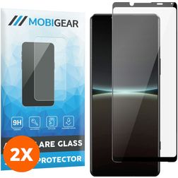 Mobigear Premium Sony Xperia 5 IV Vidro temperado Película de ecrã - Compatível com capas - Preto (Pack de 2)