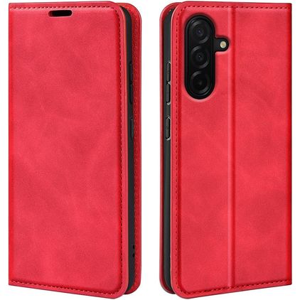 Mobigear Retro Slim Samsung Galaxy A27 Pungetui med Seddelrum - Rød