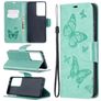 Mobigear Butterfly Samsung Galaxy S21 Ultra Wallet case - Turquoise