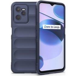 Mobigear Bumpy Realme C35 Flexibilní TPU Zadní kryt - Tmavě modrá