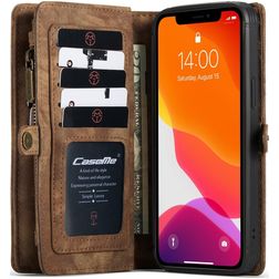 CaseMe 008 iPhone 12 Mini 2-in-1-lompakkokotelo irrotettavalla kuorella + Setelitasku - Ruskea