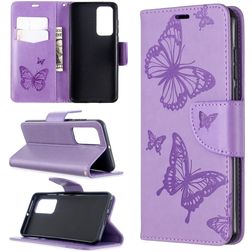 Mobigear Butterfly Huawei P40 Etui z klapką typu portfel - Fioletowy