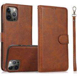 Mobigear Wallet iPhone 16 Pro Max Case Detachable 2-in-1 Wallet Case Wallet - Brown