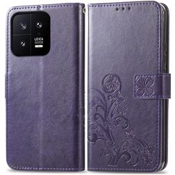 Mobigear Clover Xiaomi 13 Plånboksfodral med sedelfack - Lila