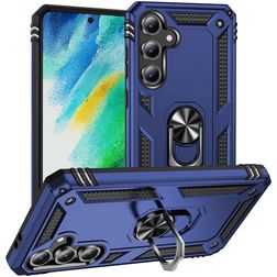Mobigear Armor ring Samsung Galaxy S24 FE Hardcase Back cover Antiurto con anello - Blu