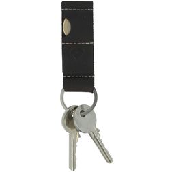 Valenta Keychain Leather Keychain with Coin Pocket - Black