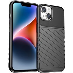 Mobigear Groove iPhone 15 Plus Flexibilní TPU Zadní kryt - Černá