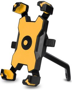 Mobigear PushHold Mobilhållare för motorcykel Backspegel Klämfäste Universell - Gul