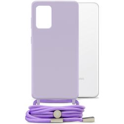 Mobilize Lanyard Gelly Samsung Galaxy A32 5G Flexibel TPU Skal med rem - Pastel Purple