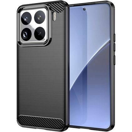 Mobigear Brushed Slim Xiaomi 15 Pro Flexibel TPU Skal - Svart