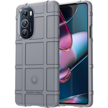 Mobigear Rugged Shield Motorola Edge 30 Pro TPU flexível Capa traseira Antichoque - Cinzento