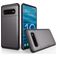 Mobigear Card Samsung Galaxy S10 Hårdt Bagsidecover Stødsikkert med kortholder - Grå