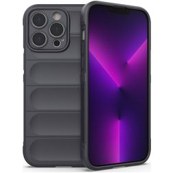 Mobigear Bumpy iPhone 14 Pro Max TPU flexível Capa traseira - Grafite
