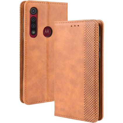 Mobigear Sensation Motorola Moto G8 Plus Wallet case - Cognac