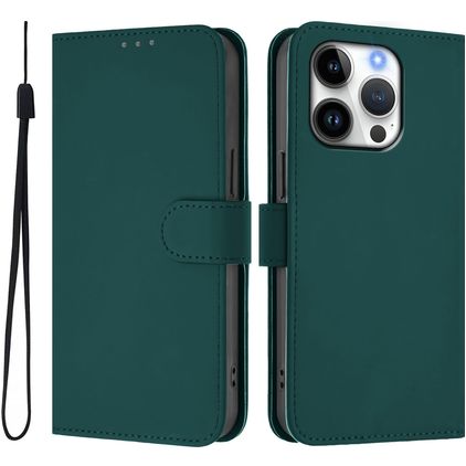 Mobigear Urban Wallet iPhone 16 Pro Lompakkokotelo + Setelitasku - Vihreä