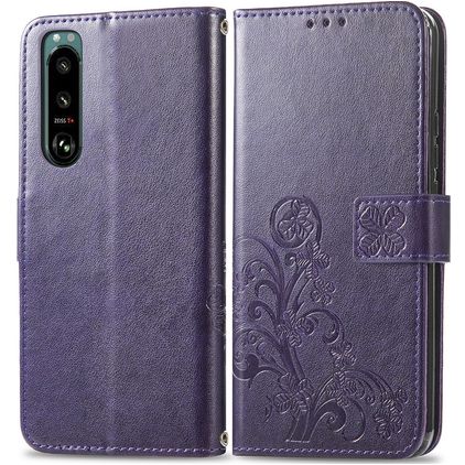 Mobigear clover Sony Xperia 5 IV Funda tipo libro Cartera - Morado