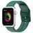 Mobigear Dashed Silikon Apple Watch Řemínek Přezka - 42/41/40/38 mm - Zelená
