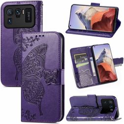 Mobigear Butterfly Xiaomi Mi 11 Ultra Plånboksfodral med sedelfack - Lila