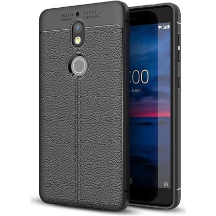 Mobigear Luxury Nokia 7 Flexibilní TPU Zadní kryt - Černá