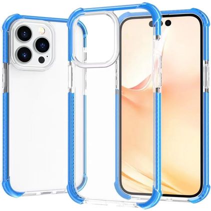 Mobigear Full Bumper iPhone 14 Pro Max Hardcase Back cover Antiurto - Trasparente / Blu