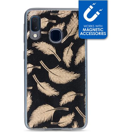 My Style Magneta Samsung Galaxy A20e TPU flessibile Back cover - Golden Feathers