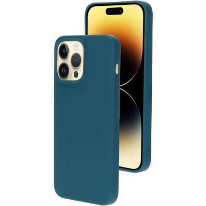 Mobiparts iPhone 14 Pro Max Silicone Back cover - Blueberry Blue