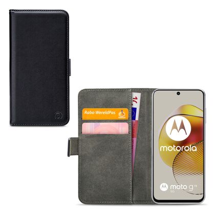 Mobilize Classic Gelly Wallet Motorola Moto G73 5G Pungetui med Seddelrum - Sort