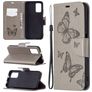 Mobigear Butterfly POCO M3 Funda tipo libro Cartera - Gris