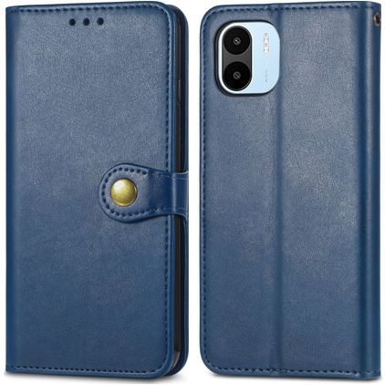 Mobigear Snap Button Xiaomi Redmi A1 4G Funda tipo libro Cartera - Azul