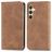 Mobigear Retro Slim Samsung Galaxy S25 Wallet case - Brown