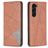 Mobigear Rhombus Slim Samsung Galaxy S25 Plus Wallet case - Brown