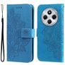Mobigear Flowers Xiaomi Redmi 14C Plånboksfodral med sedelfack - Blå