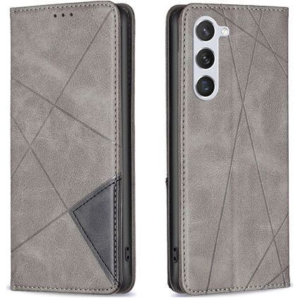 Mobigear Rhombus Slim Samsung Galaxy S23 Funda tipo libro - Gris