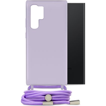 Mobilize Lanyard Gelly Samsung Galaxy S23 Ultra Flexible TPU Case with lanyard - Pastel Purple