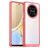 Mobigear Crystal HONOR Magic 4 Lite Fodral Hårdplast Skal - Transparent / Röd