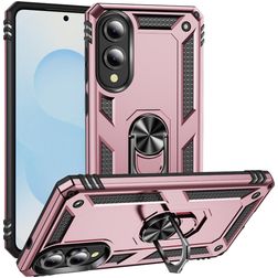 Mobigear Armor Ring Samsung Galaxy S25 Edge Kova Suojakuori Iskunkestävä + Sormuspidike - Ruusukulta